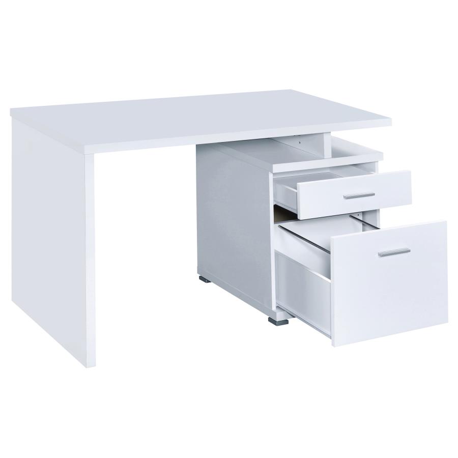 (image for) Irving 47-inch 2-drawer Office Computer Desk White