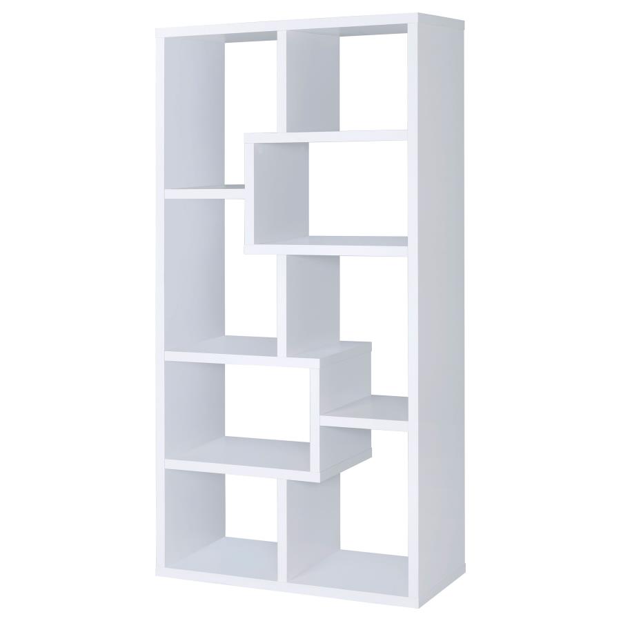 (image for) Theo 71-inch 6-shelf Bookshelf White