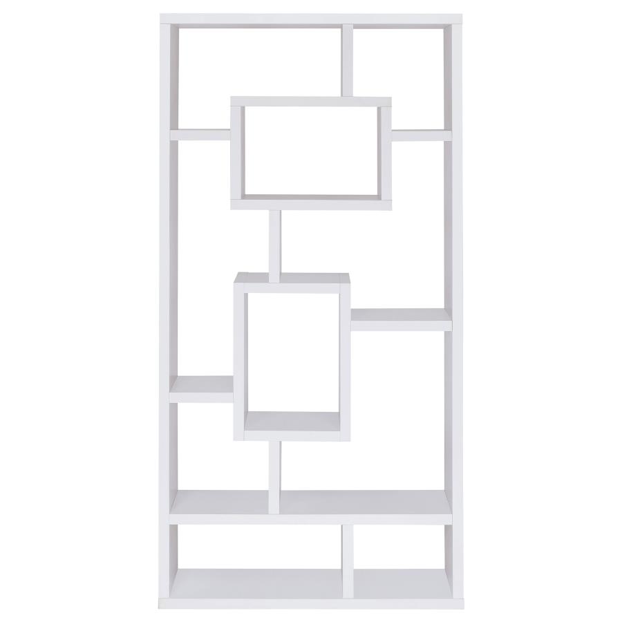 (image for) Corey 71-inch 8-shelf Bookshelf White