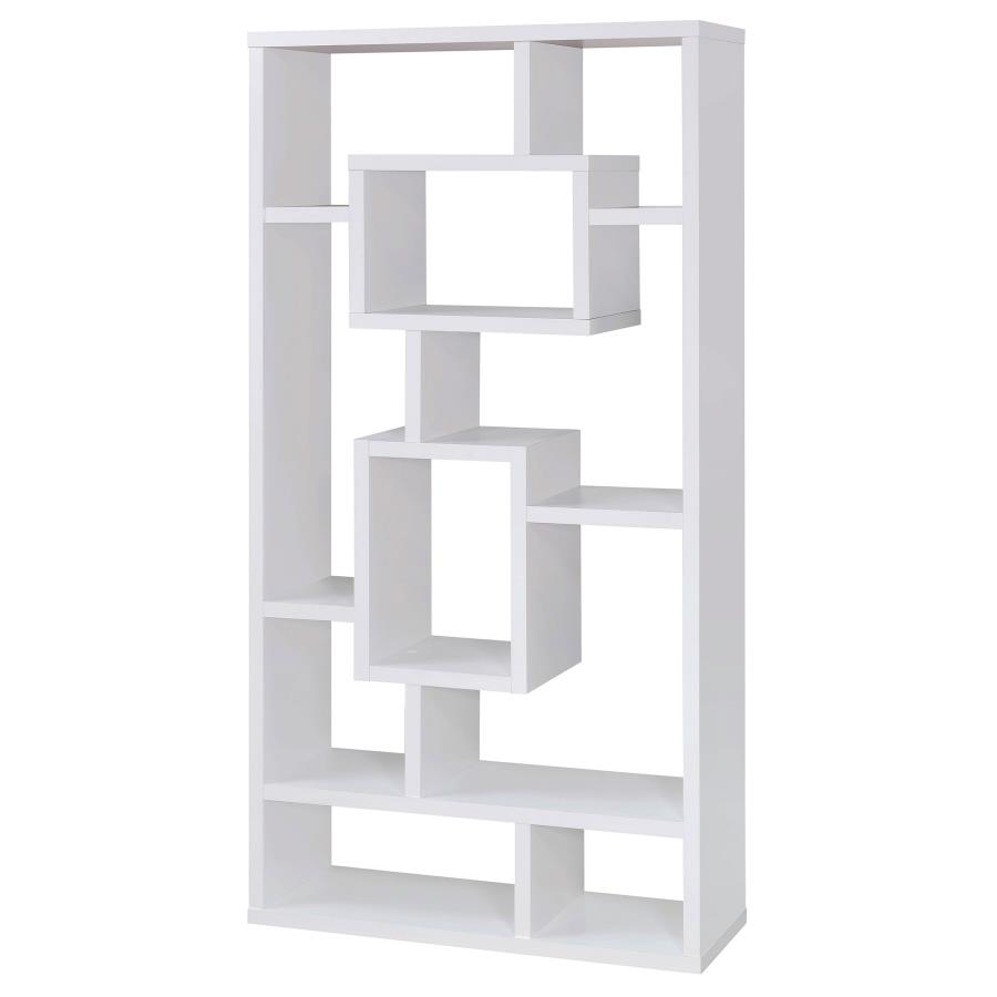 (image for) Corey 71-inch 8-shelf Bookshelf White