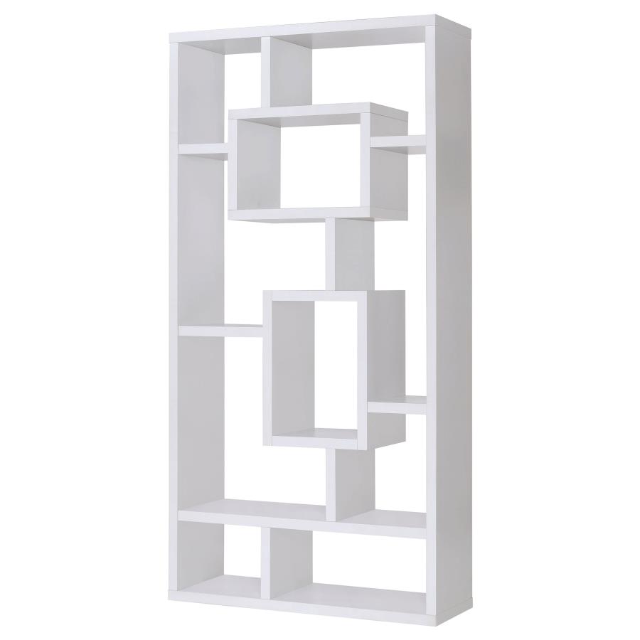 (image for) Corey 71-inch 8-shelf Bookshelf White