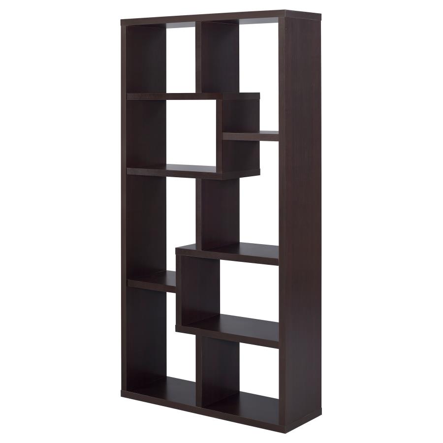 (image for) Theo 71-inch 6-shelf Bookshelf Cappuccino