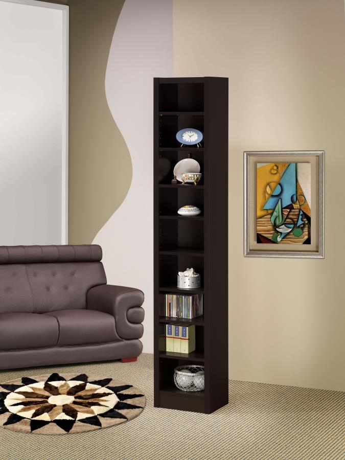 (image for) Eliam 71-inch 9-shelf Bookcase Cappuccino