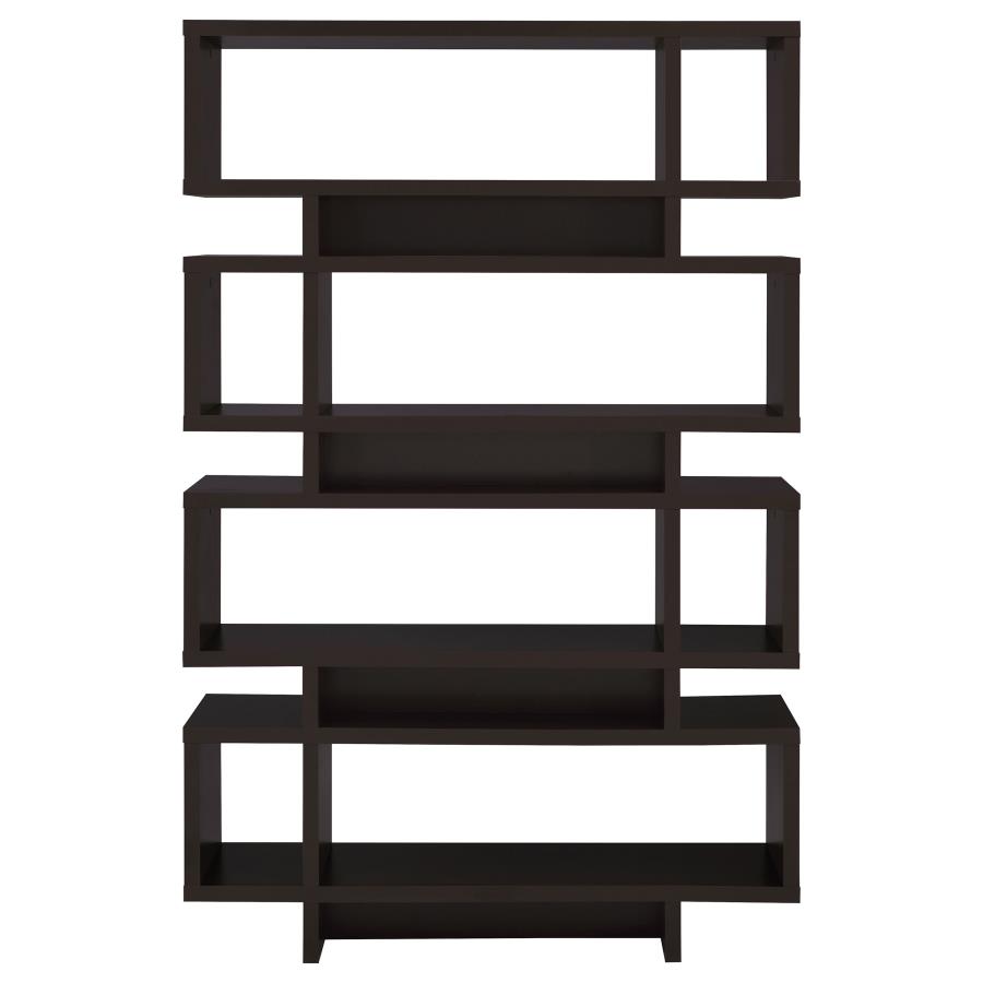 (image for) Reid 73-inch 4-shelf Bookshelf Cappuccino