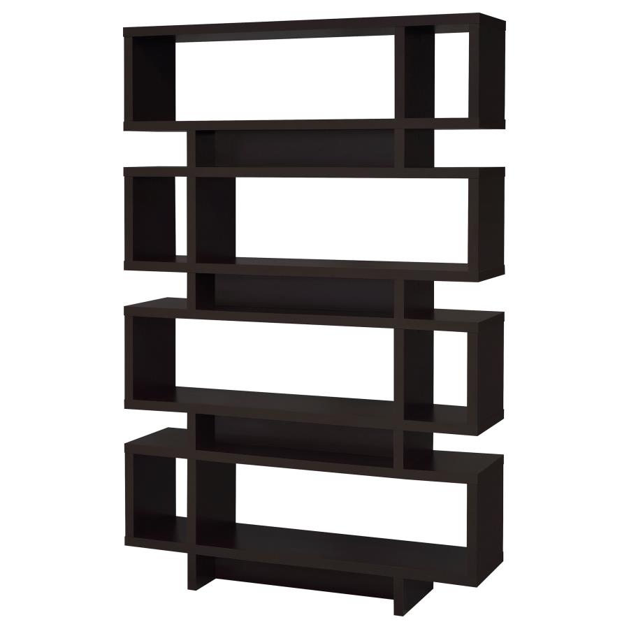 (image for) Reid 73-inch 4-shelf Bookshelf Cappuccino