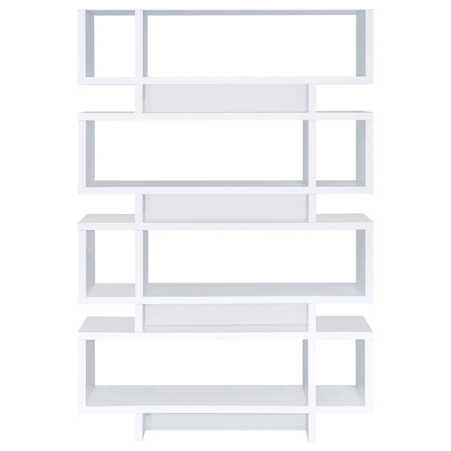 (image for) Reid 73-inch 4-shelf Bookshelf White