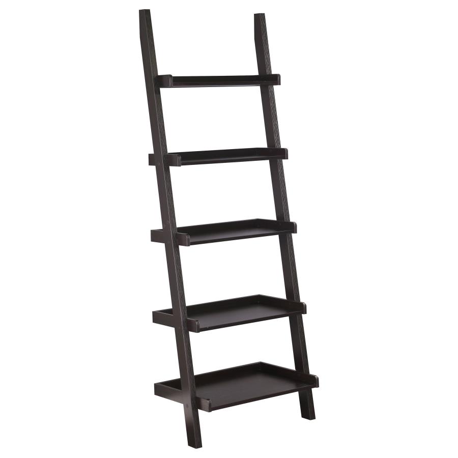 (image for) Colella 3-piece Storage Ladder Bookshelf Set Cappuccino