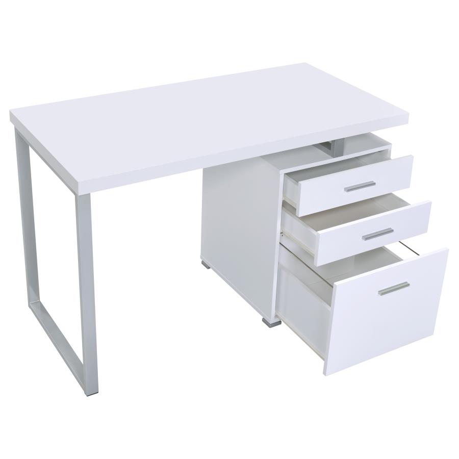 (image for) Brennan 47-inch 3-drawer Office Computer Desk White