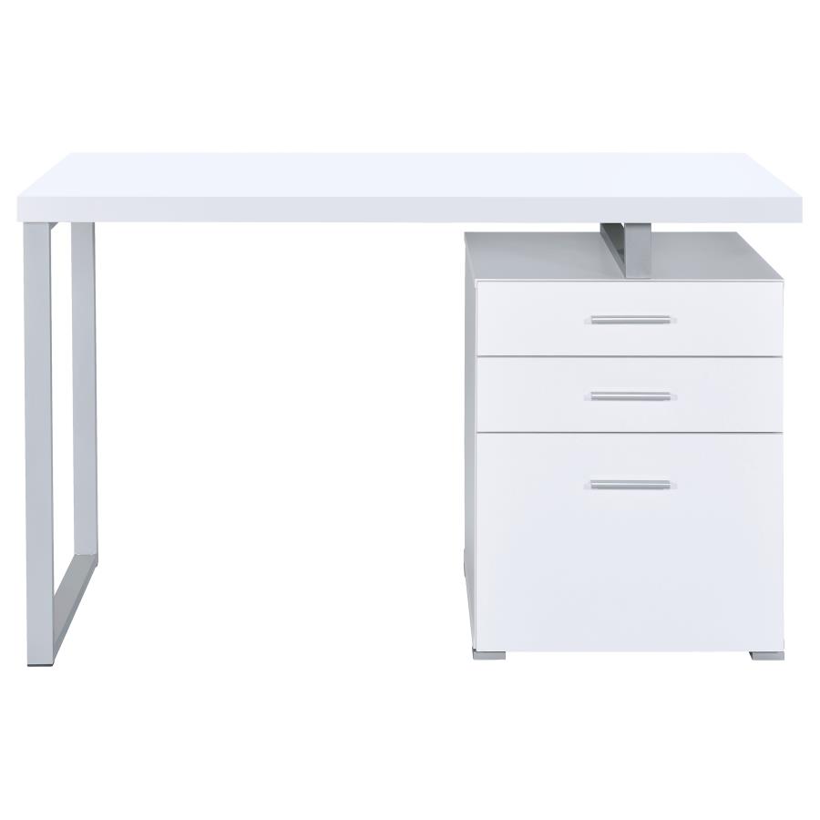 (image for) Brennan 47-inch 3-drawer Office Computer Desk White