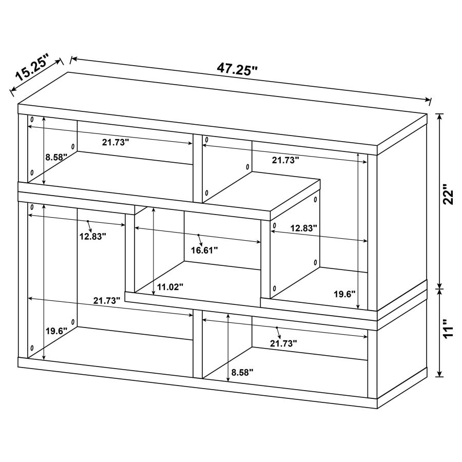 (image for) Velma Multipurpose TV Stand and Bookshelf Cappuccino