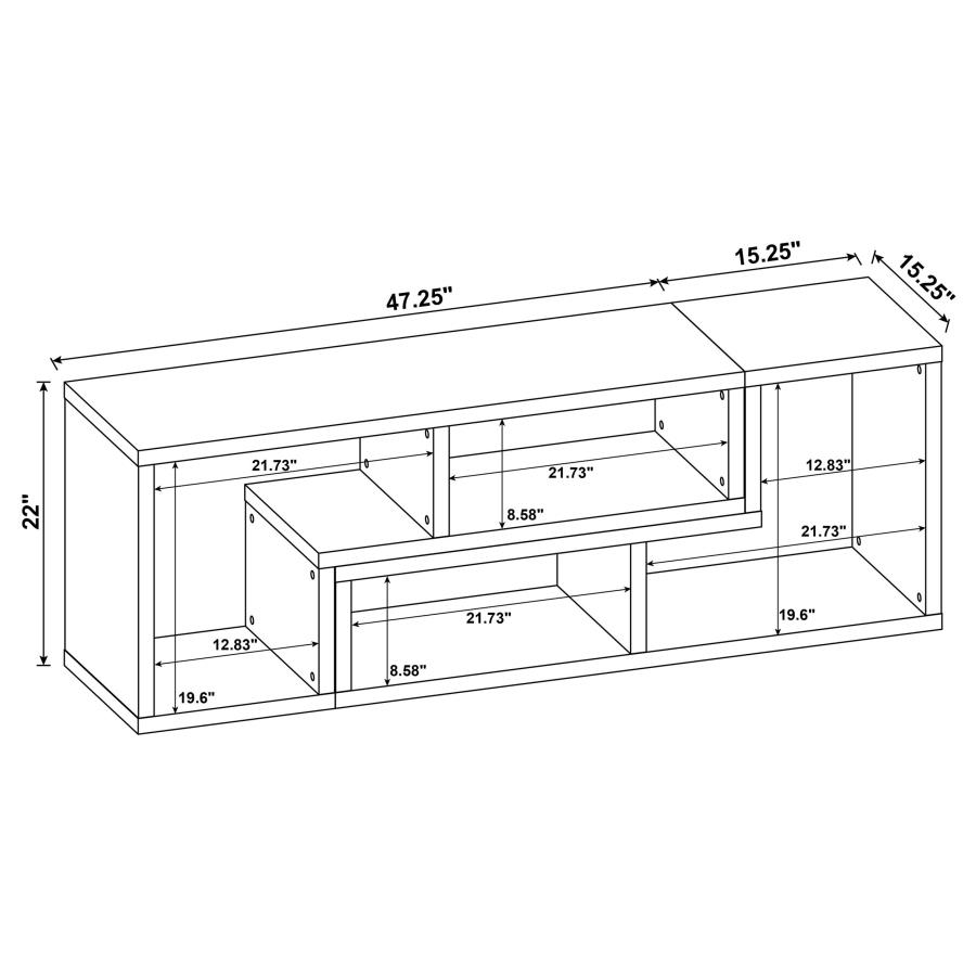 (image for) Velma Multipurpose TV Stand and Bookshelf White