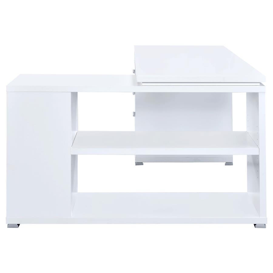 (image for) Yvette 60-inch 3-drawer L-Shape Computer Desk White