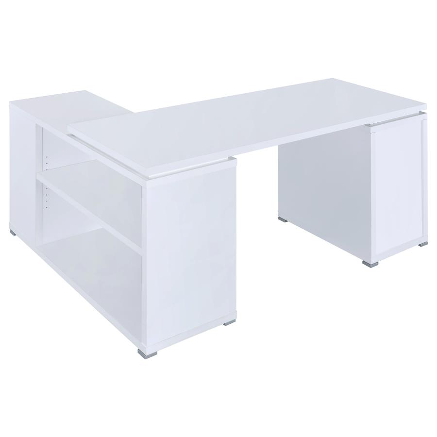 (image for) Yvette 60-inch 3-drawer L-Shape Computer Desk White