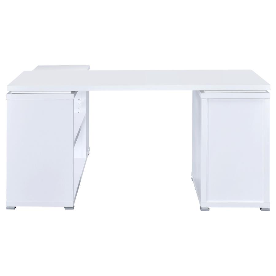 (image for) Yvette 60-inch 3-drawer L-Shape Computer Desk White