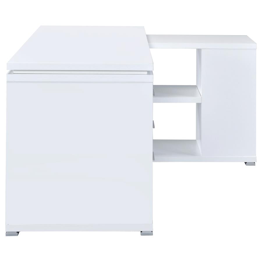 (image for) Yvette 60-inch 3-drawer L-Shape Computer Desk White