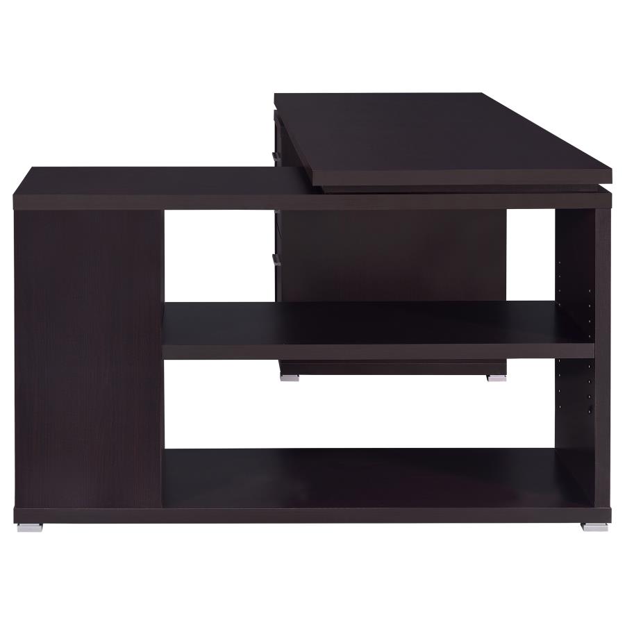 (image for) Yvette 60-inch 3-drawer L-Shape Computer Desk Cappuccino