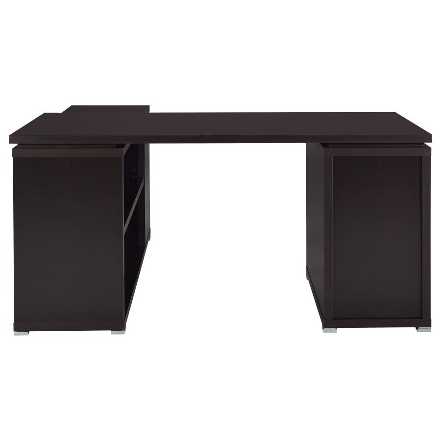 (image for) Yvette 60-inch 3-drawer L-Shape Computer Desk Cappuccino