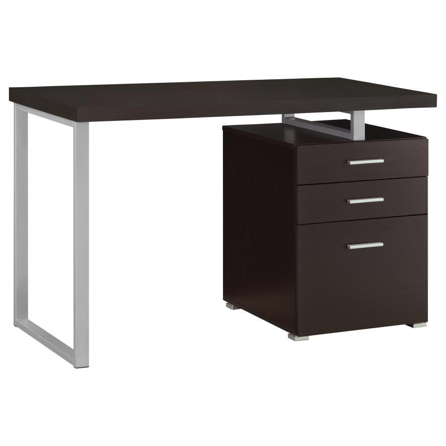 (image for) Brennan 47-inch 3-drawer Office Computer Desk Cappuccino