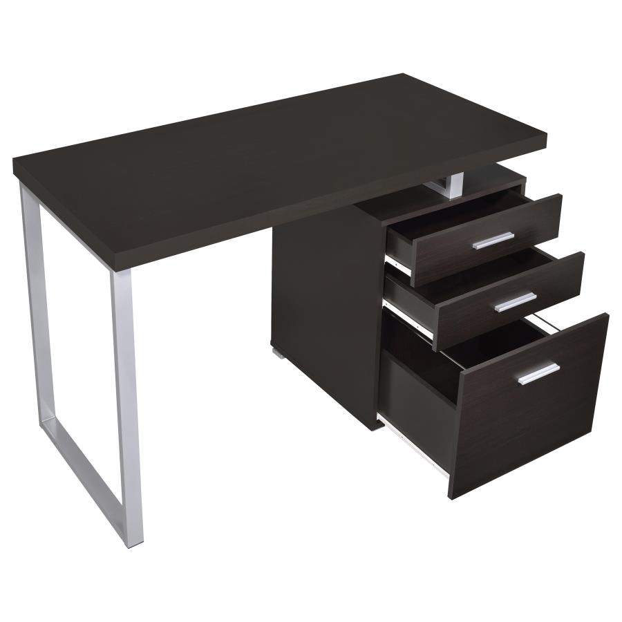 (image for) Brennan 47-inch 3-drawer Office Computer Desk Cappuccino