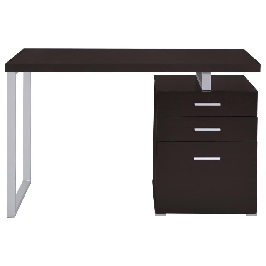 (image for) Brennan 47-inch 3-drawer Office Computer Desk Cappuccino