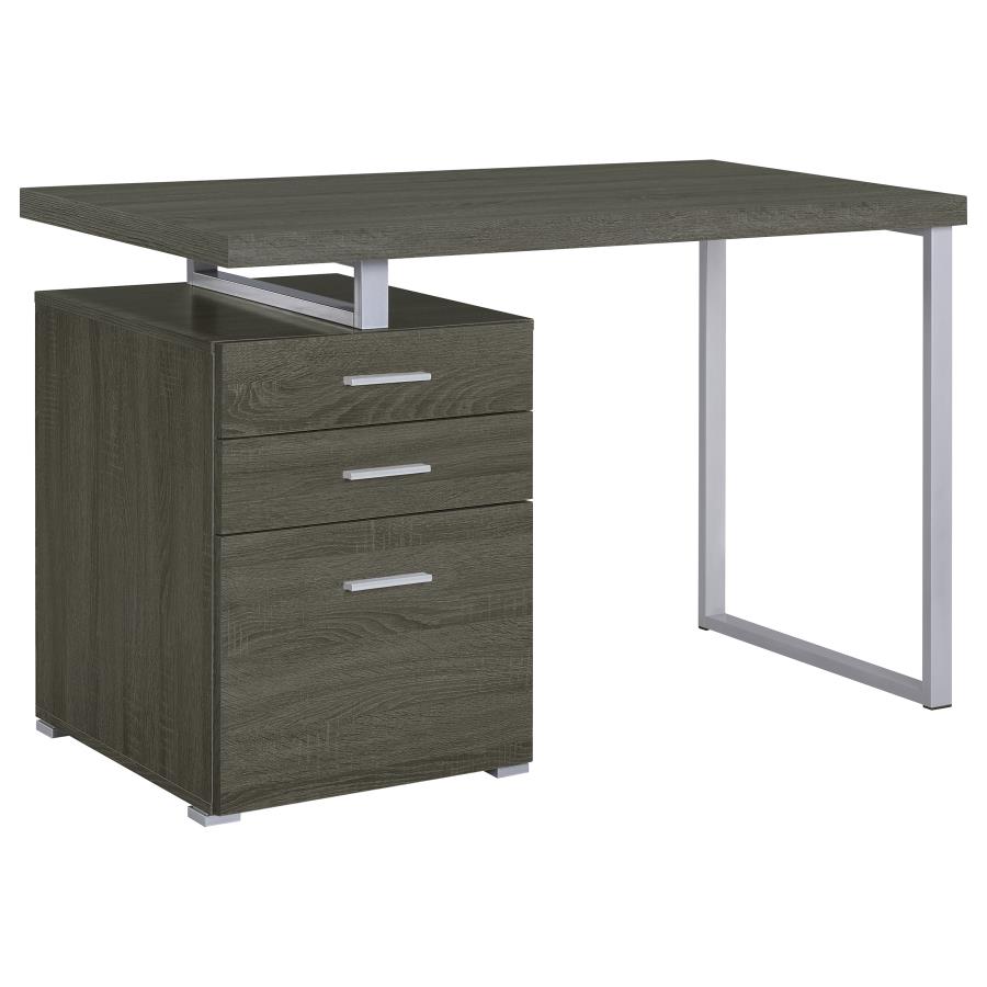 (image for) Brennan 47-inch 3-drawer Office Computer Desk Weathered Grey