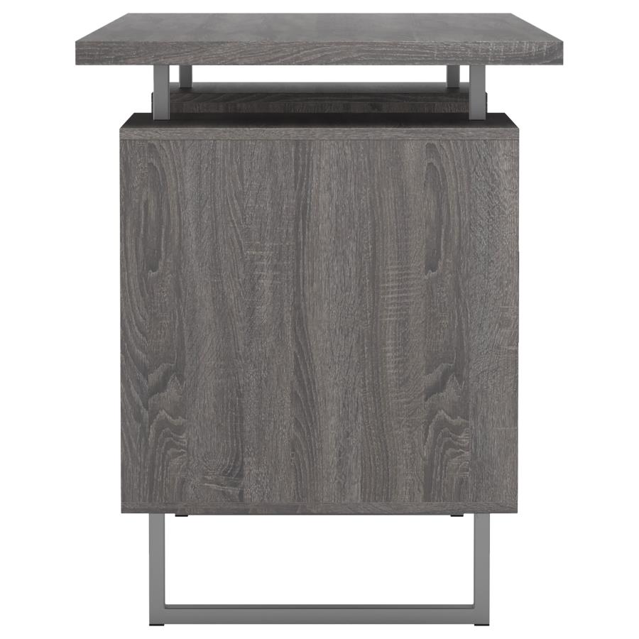 (image for) Lawtey 60-inch 2-drawer Office Computer Desk Weathered Grey