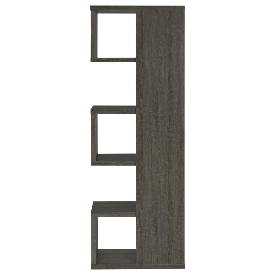 (image for) Joey 71-inch 5-shelf Bookshelf Weathered Grey