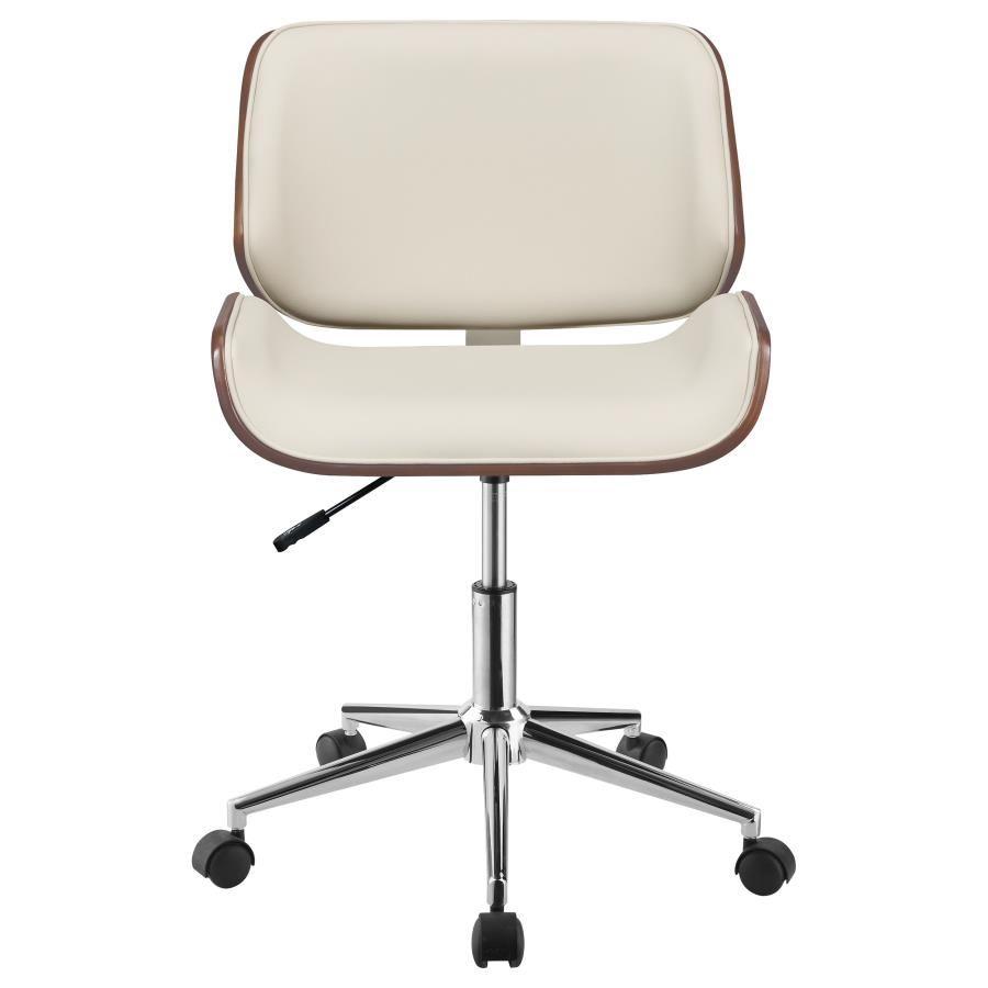 (image for) Addington Upholstered Adjustable Office Desk Chair Ecru