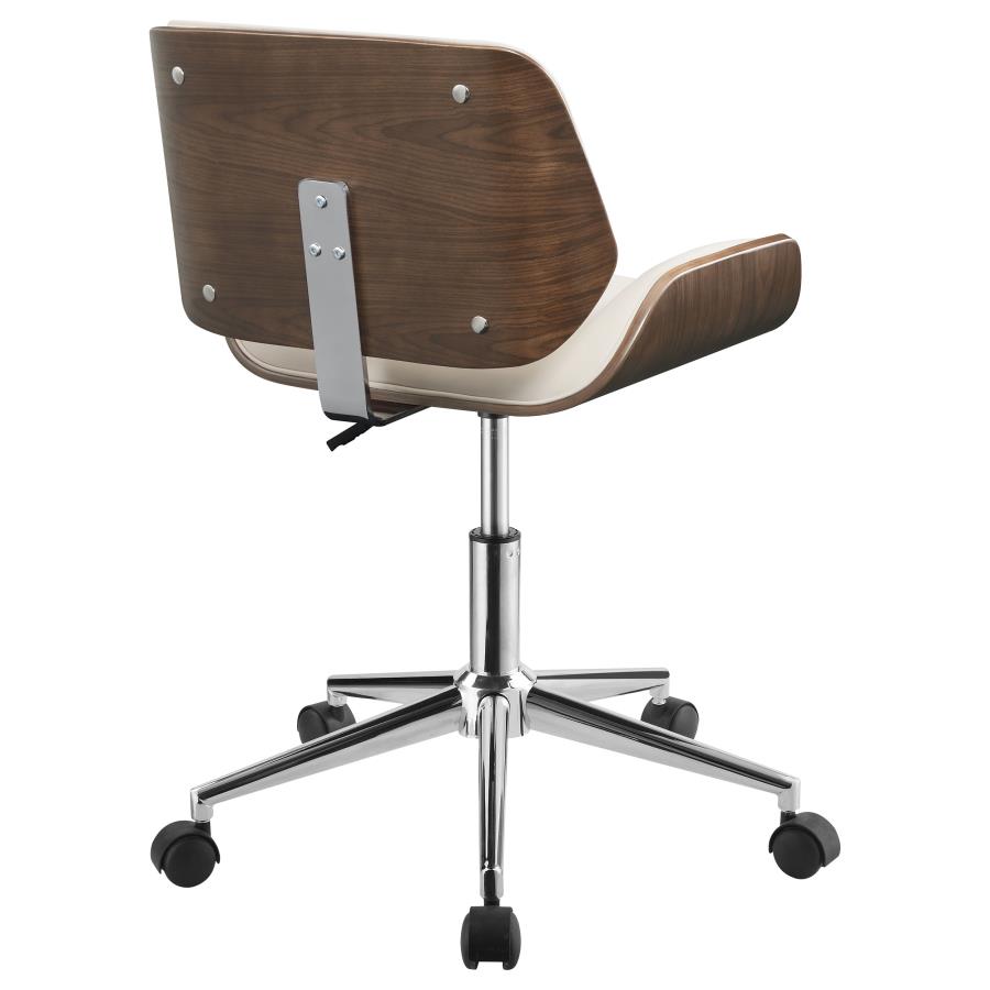 (image for) Addington Upholstered Adjustable Office Desk Chair Ecru