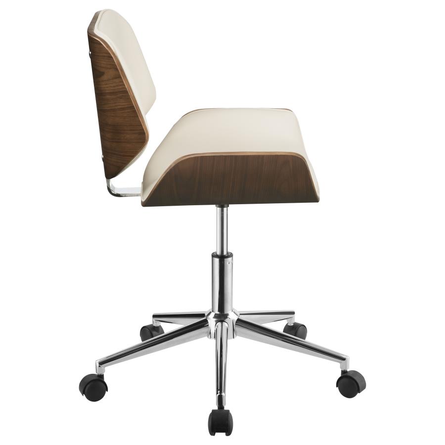 (image for) Addington Upholstered Adjustable Office Desk Chair Ecru