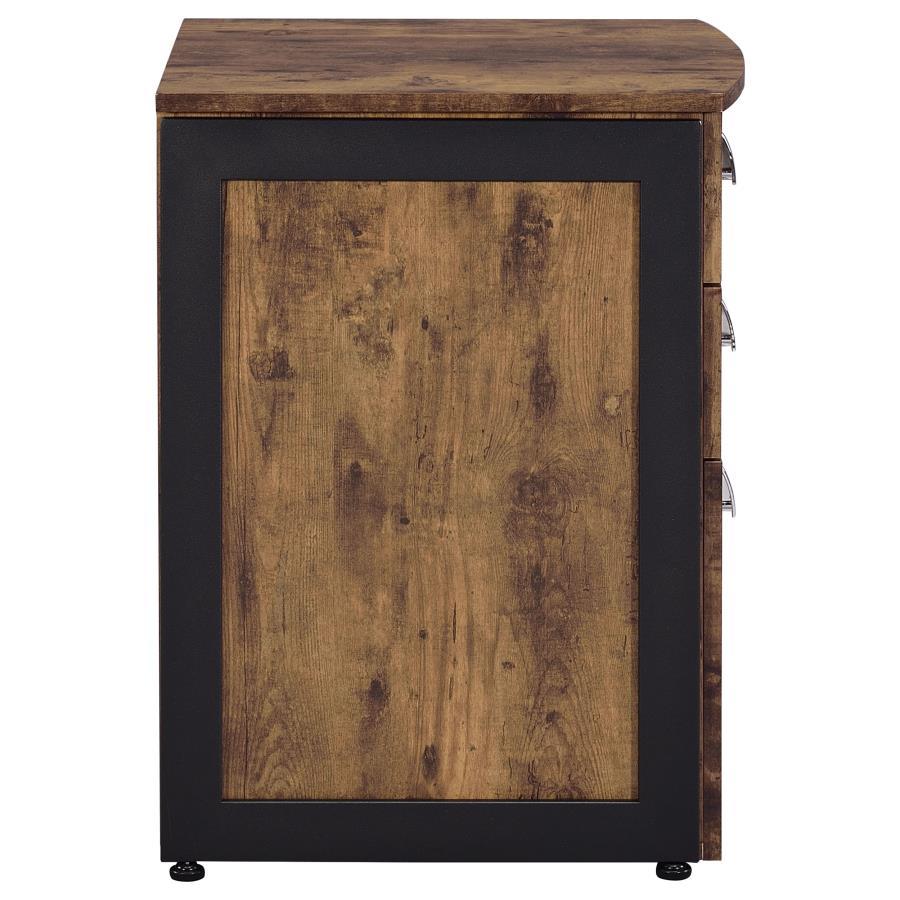 (image for) Estrella 3-drawer Home Office File Cabinet Rustic Nutmeg