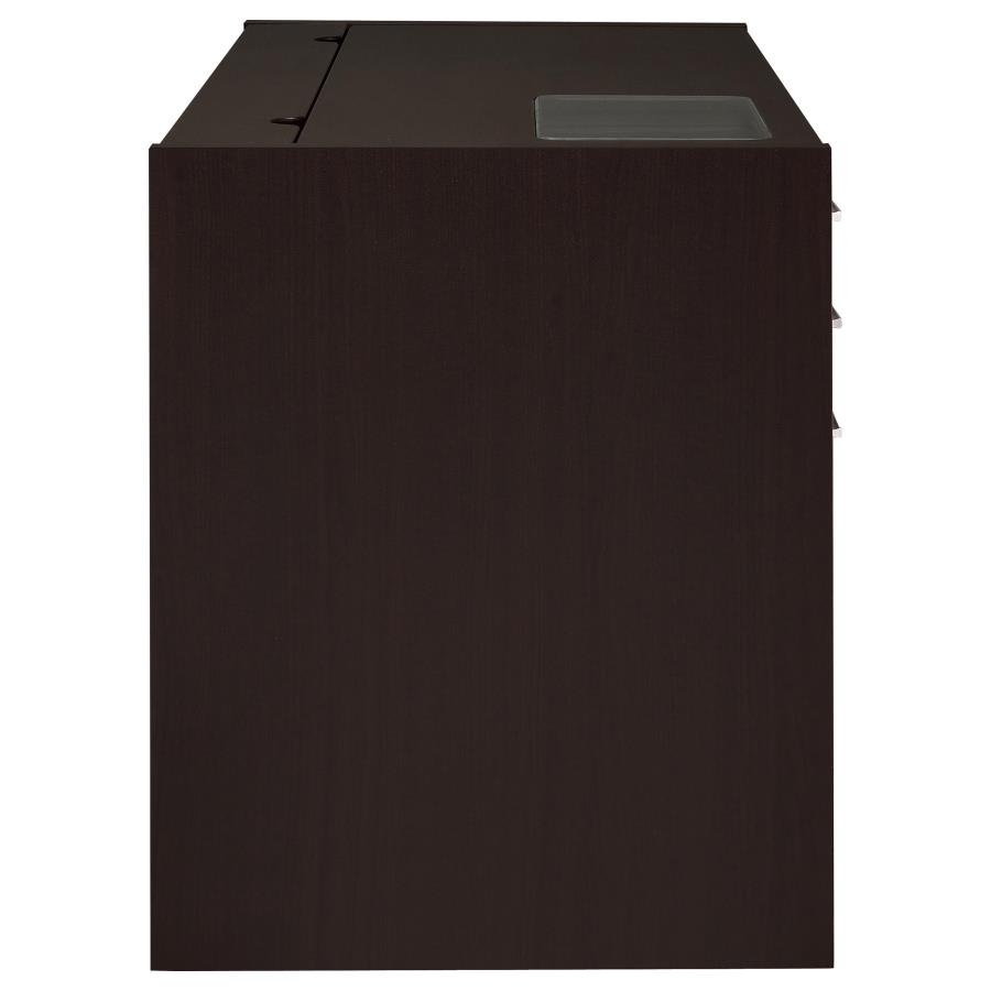 (image for) Halston 47-inch 2-drawer Office Desk with Cabinet Cappuccino