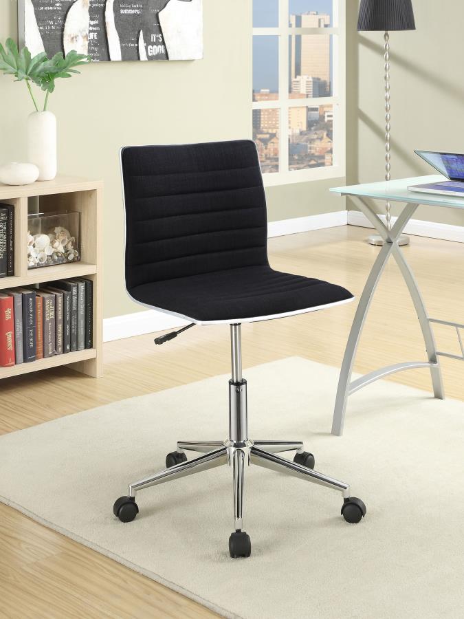 (image for) Chryses Upholstered Adjustable Home Office Desk Chair Black