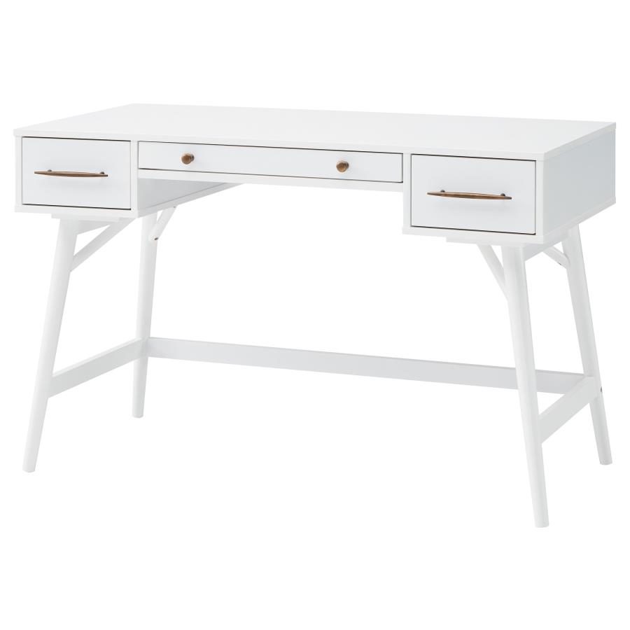 (image for) Mugga 47-inch 3-drawer Wood Writing Desk White