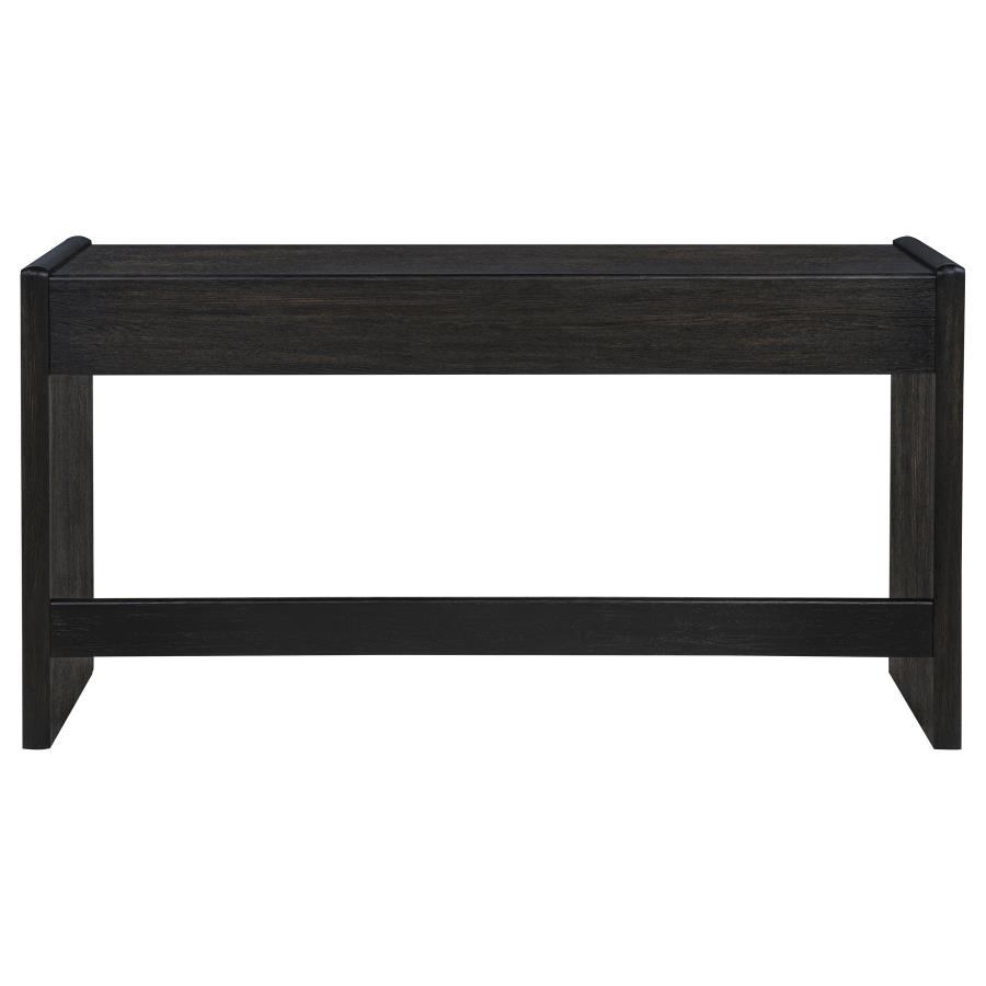 Leandro 2-drawer Home Office Writing Desk Burnished Black