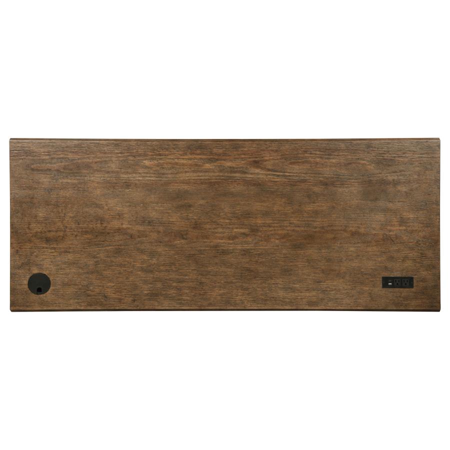 Altidore 68-inch 7-drawer Executive Home Office Desk Distressed Brown