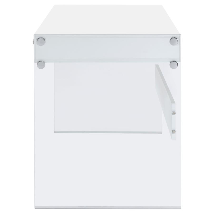 (image for) Dobrev 48-inch 2-drawer Writing Desk White High Gloss