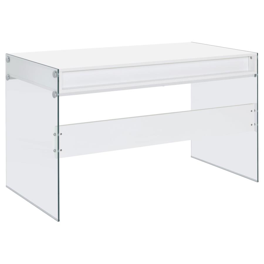 (image for) Dobrev 48-inch 2-drawer Writing Desk White High Gloss