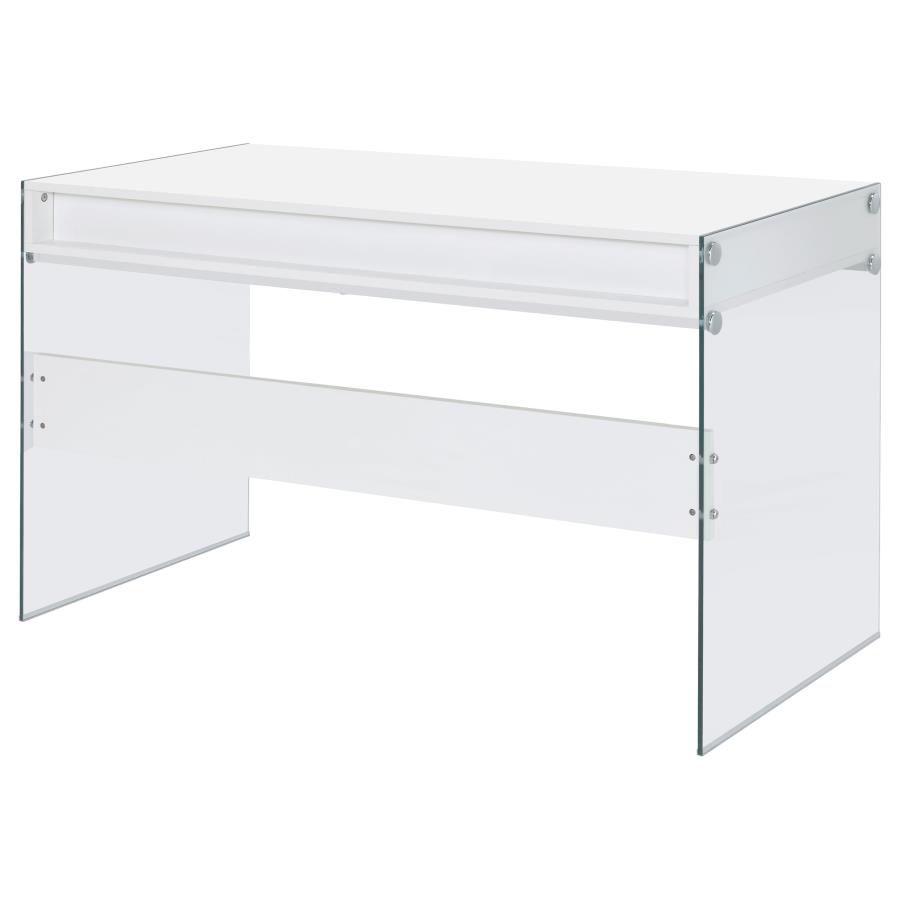 (image for) Dobrev 48-inch 2-drawer Writing Desk White High Gloss