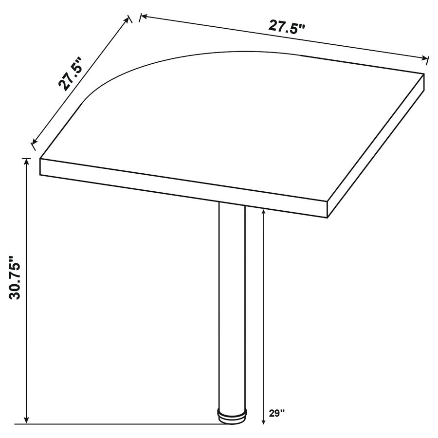 (image for) Skylar L-Shape Desk with Mobile File Cabinet Cappuccino