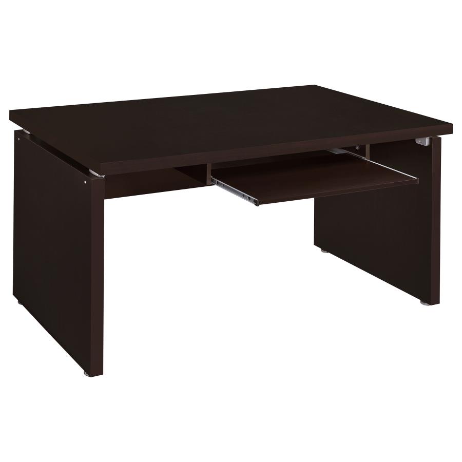 (image for) Skylar 55-inch Computer Desk with Keyboard Drawer Cappuccino