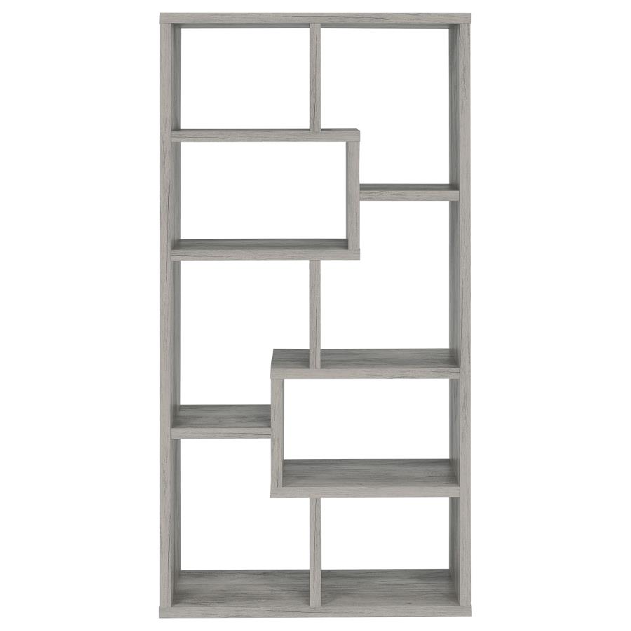 (image for) Theo 71-inch 6-shelf Bookshelf Grey Driftwood