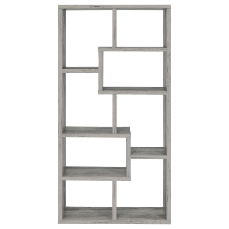 (image for) Theo 71-inch 6-shelf Bookshelf Grey Driftwood