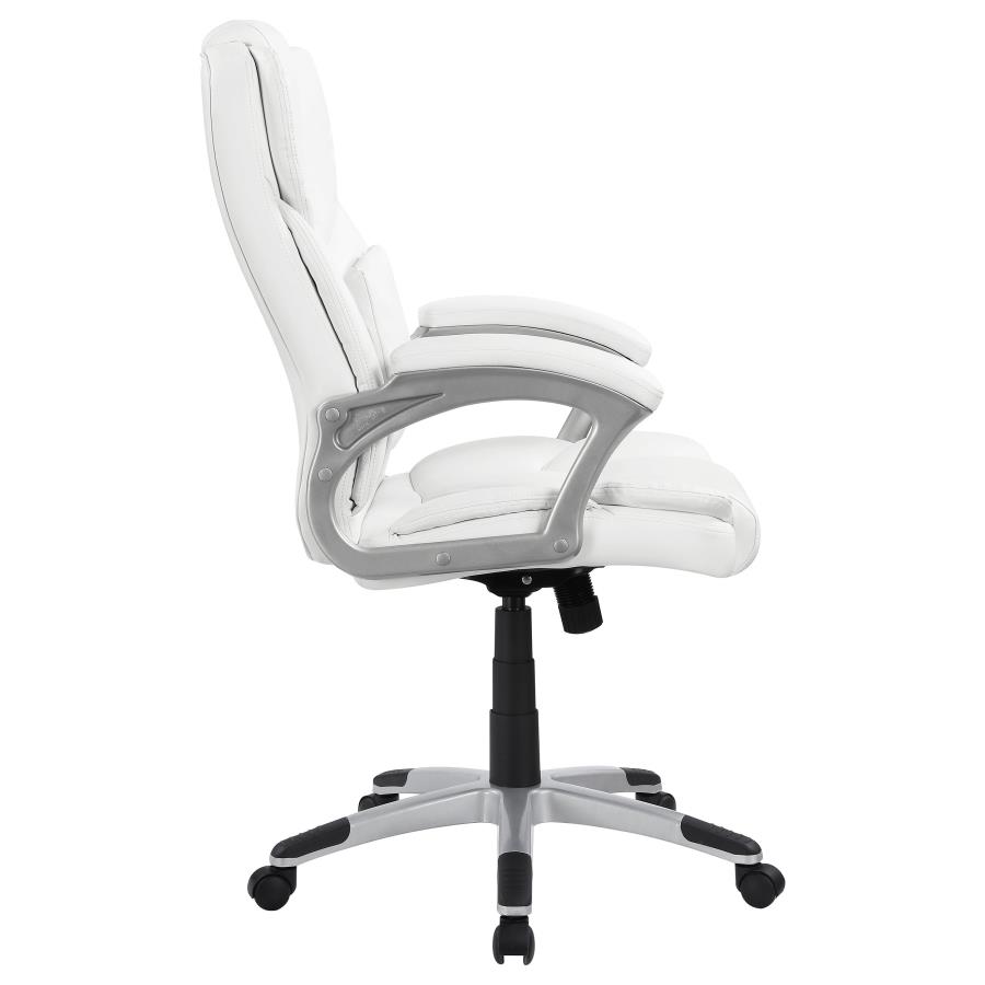 (image for) Kaffir Upholstered Adjustable Home Office Desk Chair White