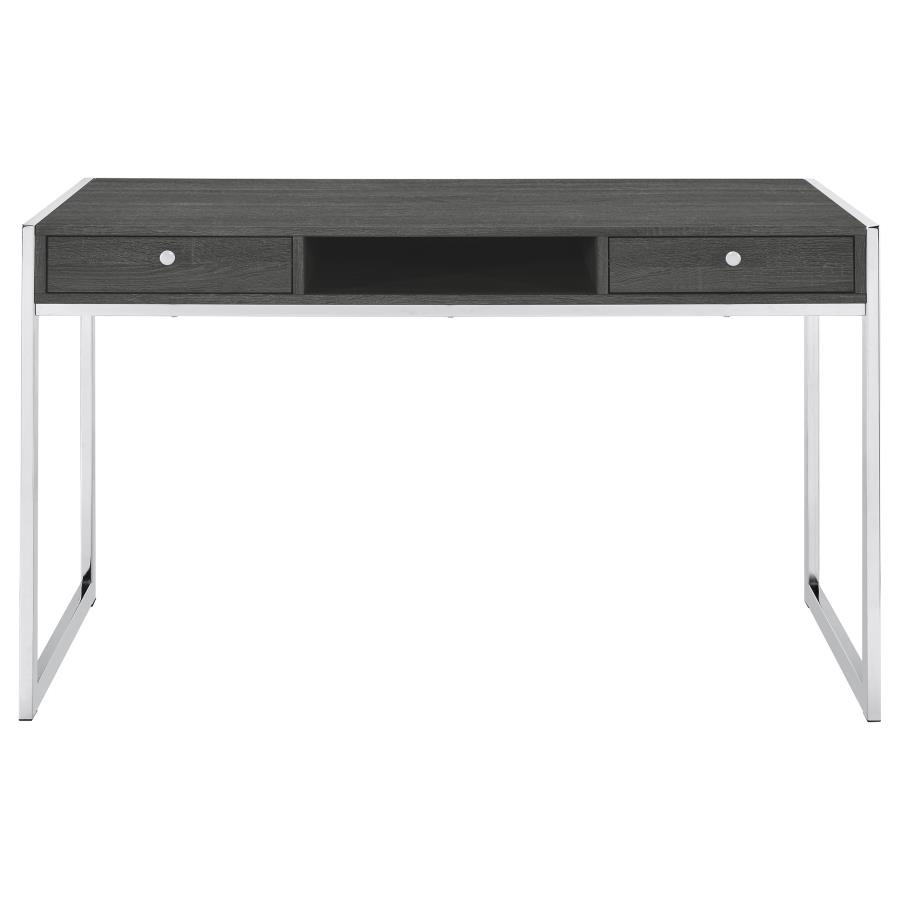 (image for) Wallice 49-inch 2-drawer Writing Desk Weathered Grey