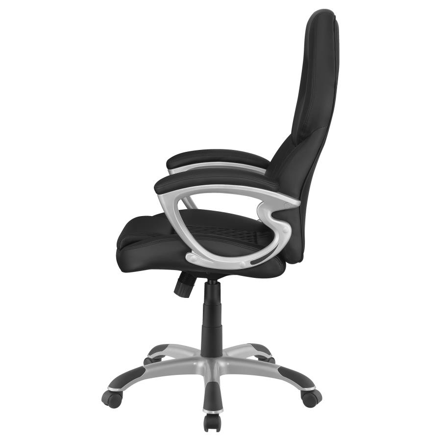 (image for) Bruce Upholstered Adjustable Home Office Desk Chair Black