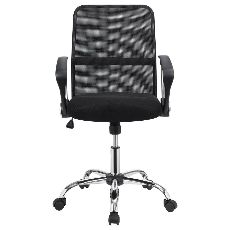 (image for) Gerta Upholstered Adjustable Mesh Office Desk Chair Black