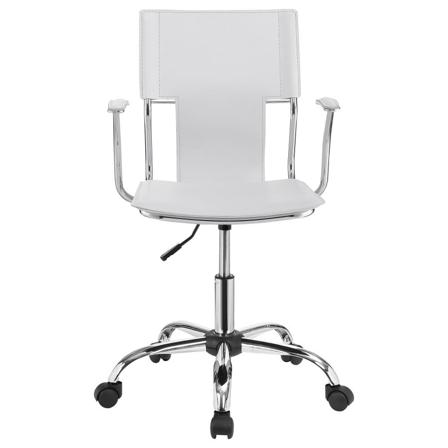 (image for) Himari Faux Leather Adjustable Office Desk Chair White