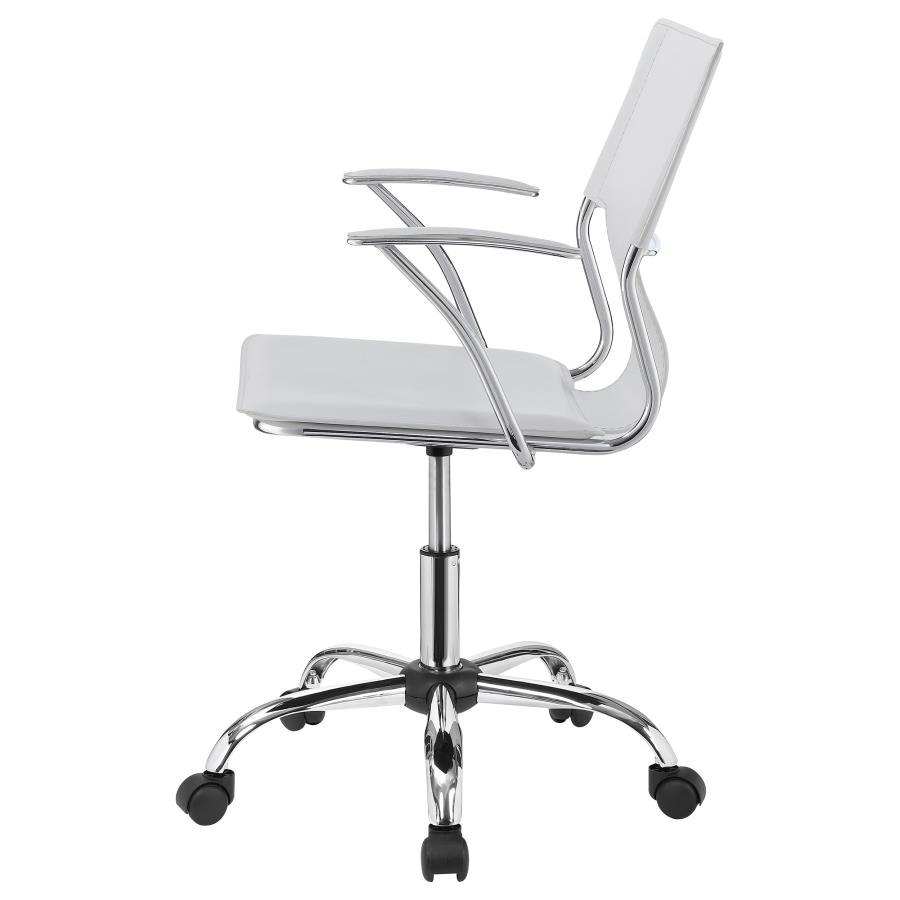 (image for) Himari Faux Leather Adjustable Office Desk Chair White