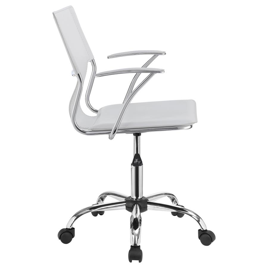 (image for) Himari Faux Leather Adjustable Office Desk Chair White